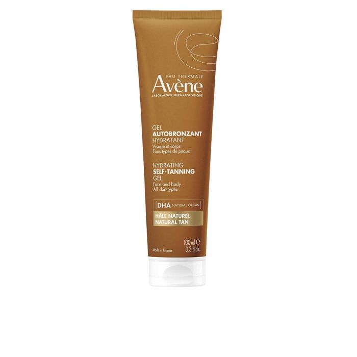 AVÈNE Gel Autobronceador Hidratante de 100 ml para Bronceado Natural y Uniforme en 1 Hora, Apto para Pieles Sensibles