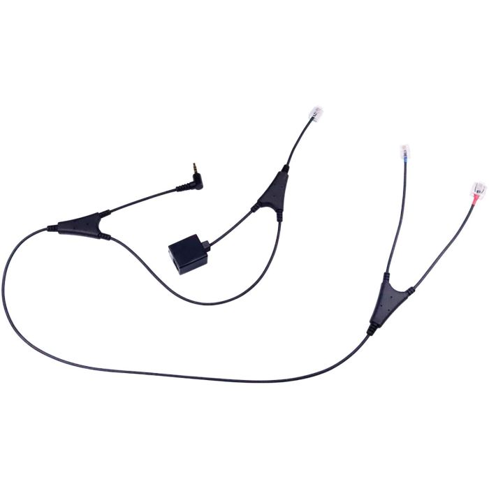 Jabra 14201-37 Adaptador EHS Negro para Teléfonos Digitales Alcatel Lucent Enterprise Serie 80x9 - Cable Actualizado