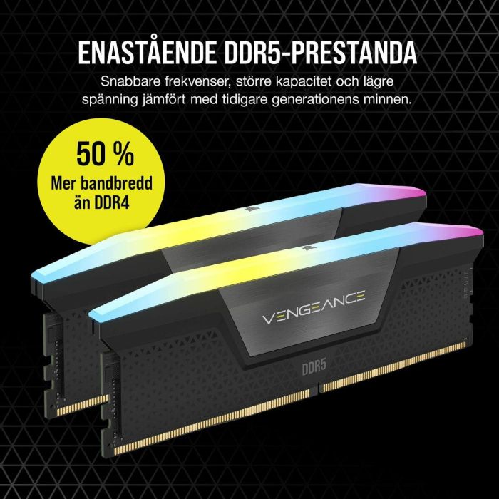 Memoria RAM Corsair 16 GB DDR5 SDRAM DDR5 5200 MHz CL40 10 Memoria RAM Corsair 16 GB DDR5 SDRAM DDR5 5200 MHz CL40 10