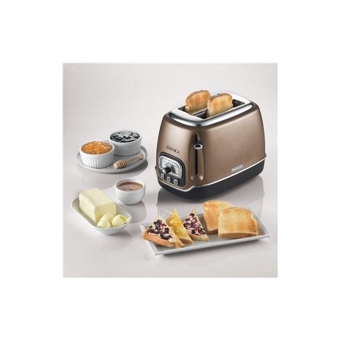 Ariete 158/36 Tostador Clásica de 2 Ranuras, Bronce con Selector de Tueste y Bandeja Recogemigas 4