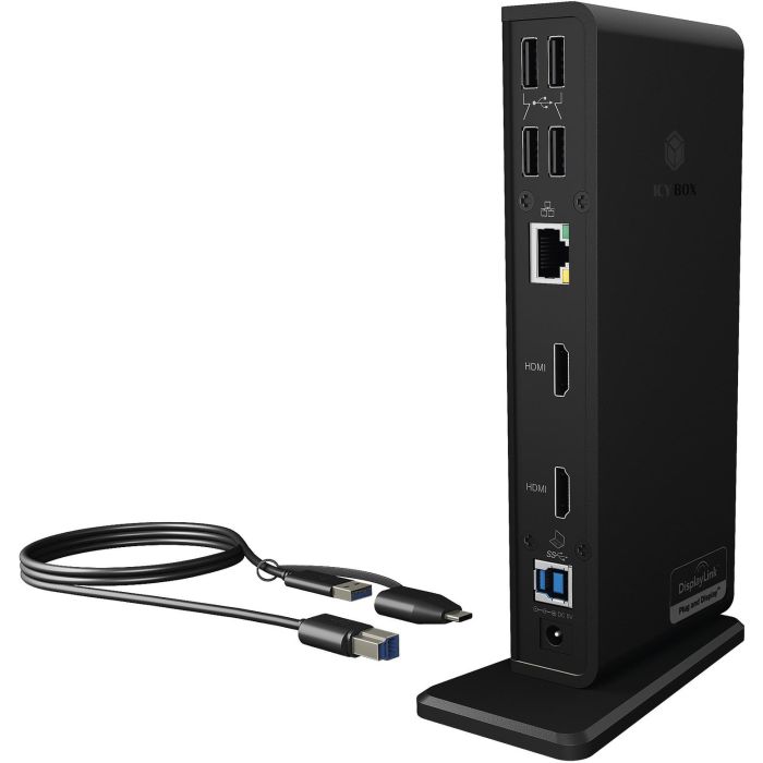 ICY BOX IB-DK2251AC Docking Station USB-C/USB 3.0 11 en 1 Conectividad Alámbrica Gigabit Ethernet Negro 5