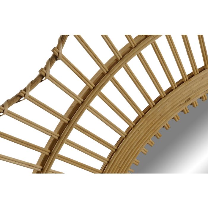 DKD Home Decor Espejo Scandi Natural Bambu Cristal 85 x 85 x 2 cm 2