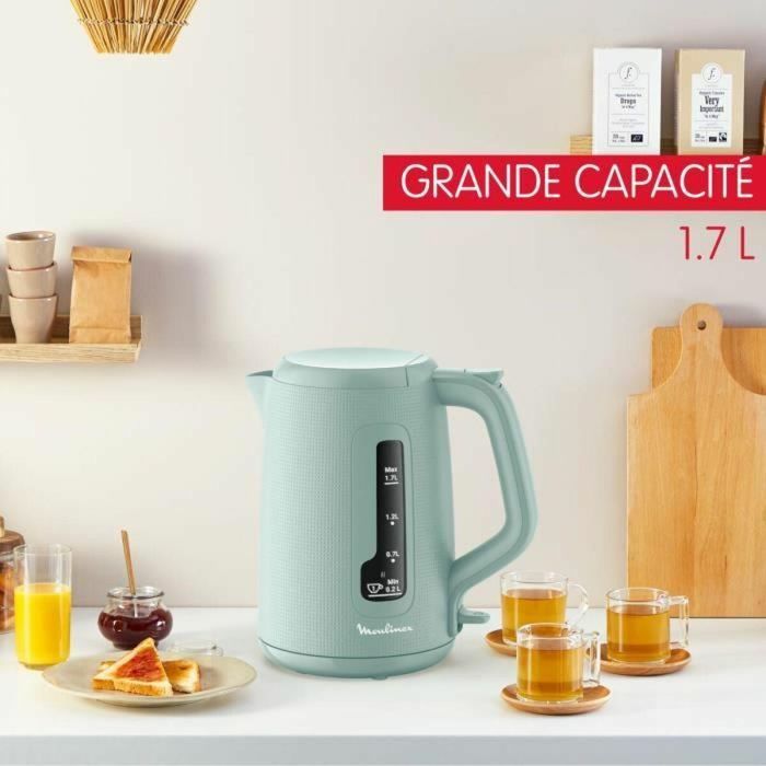 MOULINEX Hervidor eléctrico 1,7 L, Indicador de 1 taza, Filtro antical, Apagado automático, Infusor de té incluido, Morning BY2M1310 4