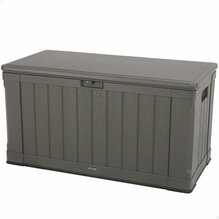 Arcón almacenaje exterior marron lifetime capacidad 440 litros 127x64x67 cm Arcón almacenaje exterior marron lifetime capacidad 440 litros 127x64x67 cm