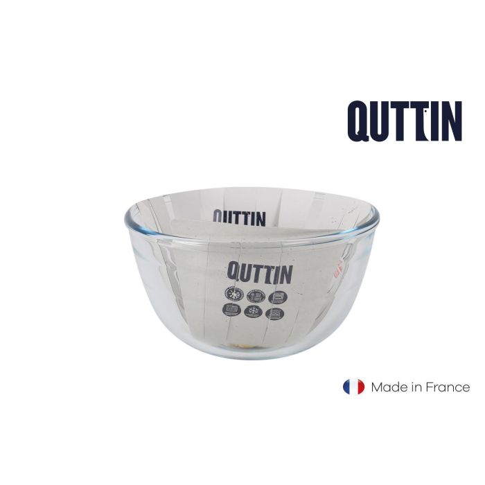 Quttin Bol Mezclador de Vidrio 820 cc - 14.6 cm diámetro x 8.1 cm alto (12 Unidades) 0 Quttin Bol Mezclador de Vidrio 820 cc - 14.6 cm diámetro x 8.1 cm alto (12 Unidades) 0
