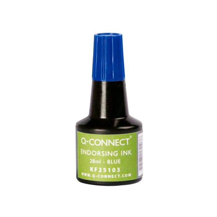 Tinta Tampon Q-Connect Azul Bote 28 mL 2