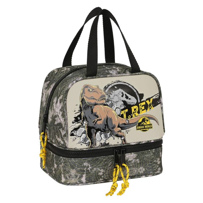 Portameriendas Jurassic World Warning Gris 20 x 20 x 15 cm 0 Portameriendas Jurassic World Warning Gris 20 x 20 x 15 cm 0