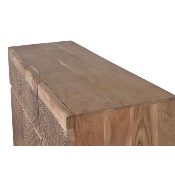 Giner y Colomer Aparador Madera de Acacia y Metal Natural 140 cm 3 Puertas 3 Cajones 3