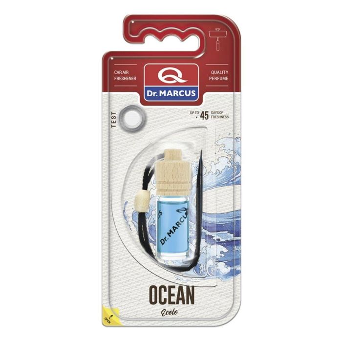 Ambientador para Coche Dr Marcus Ecolo Ocean 4,5 ml Madera Cristal Fragancia Colgante 4 Piezas 1