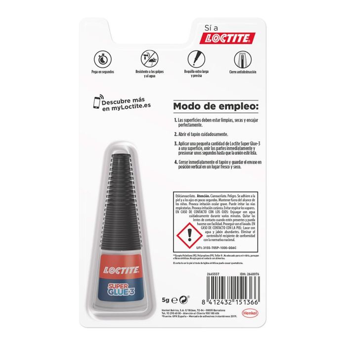 Loctite Sg3 Precision Adhesivo Instantáneo 5 gr 1