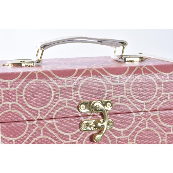 DKD Home Decor Sixties Caja Decorativa Naranja Blanco 18 x 19 x 24 cm Set de 2 2