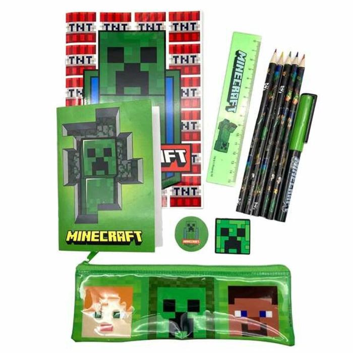 Set de papelería minecraft con 12 articulos. 29.5 x 25 x 3 cm. Set de papelería minecraft con 12 articulos. 29.5 x 25 x 3 cm.