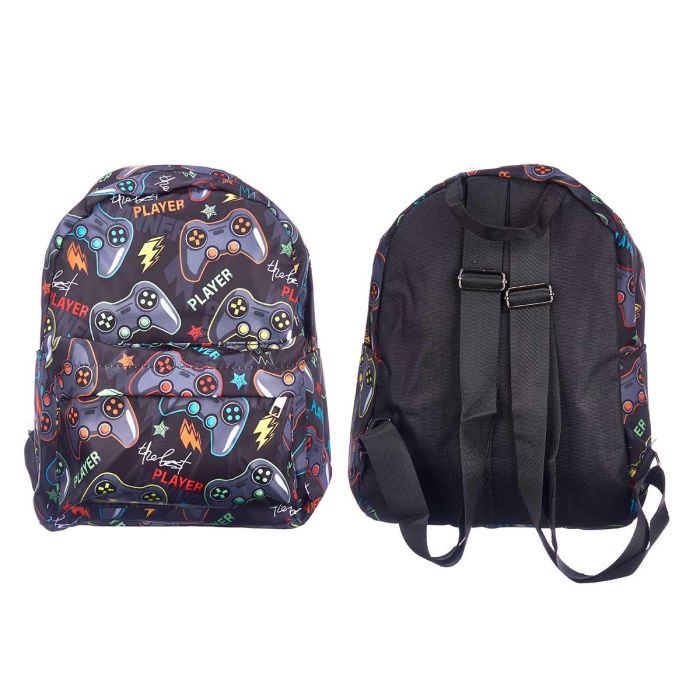 Mochila Infantil Pincello Games 22x28x12 cm - Estampado Colorido (12 Unidades) 2 Mochila Infantil Pincello Games 22x28x12 cm - Estampado Colorido (12 Unidades) 2