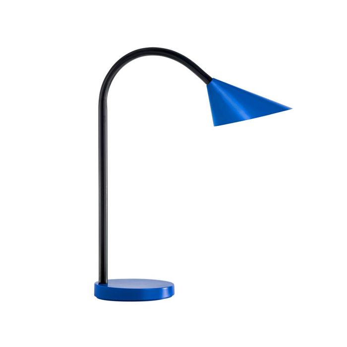 Lampara De Escritorio Unilux Sol Led 4 W Brazo Flexible Abs Y Metal Azul Base 14 cm Diametro 1