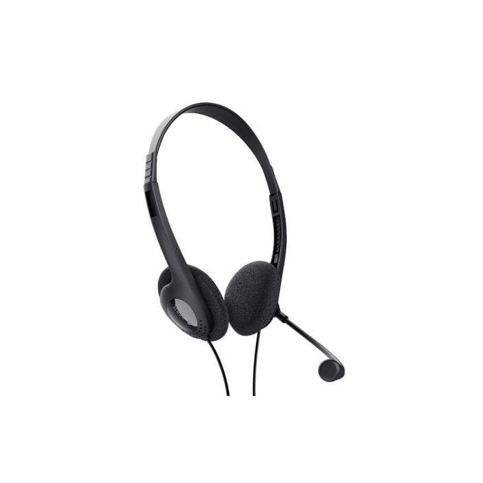 Trust Auriculares Basic Estéreo Jack 3.5 mm Ultraligeros Con Micrófono Flexible Ajustable Negro. 1 Trust Auriculares Basic Estéreo Jack 3.5 mm Ultraligeros Con Micrófono Flexible Ajustable Negro. 1