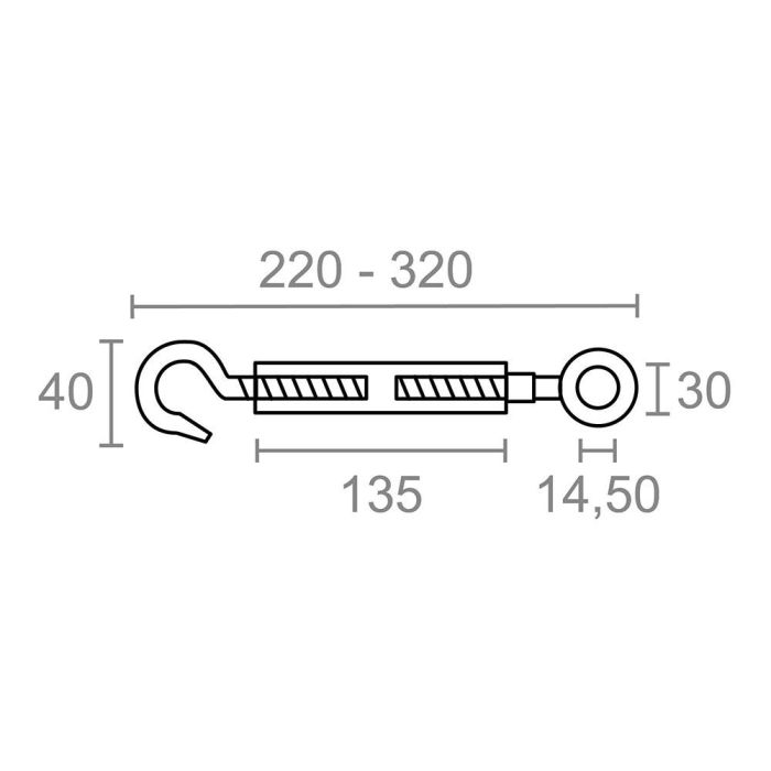 Edm Tensor Gancho-Anilla DIN-1480 TNS01 M12 Acero Galvanizado 4