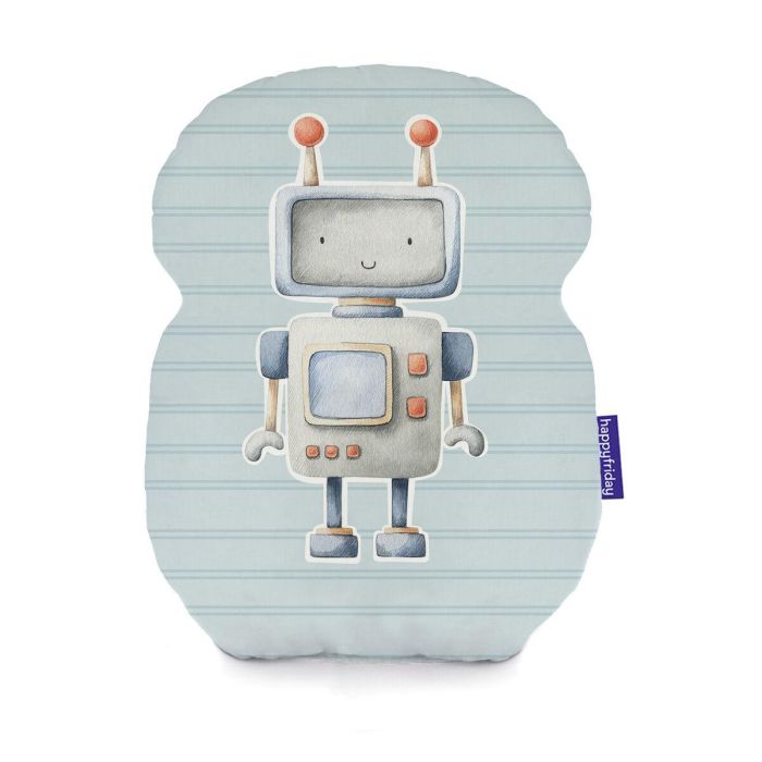 Cojín HappyFriday HF Mini Multicolor Robot 40 x 30 cm 1