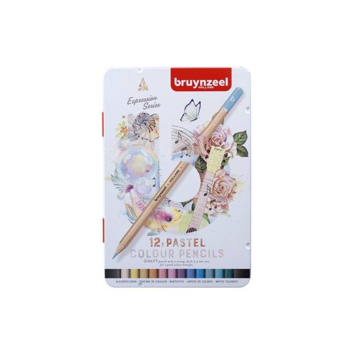 Lapices De Colores Bruynzeel Pastel Estuche De Metal De 12 6 unidades