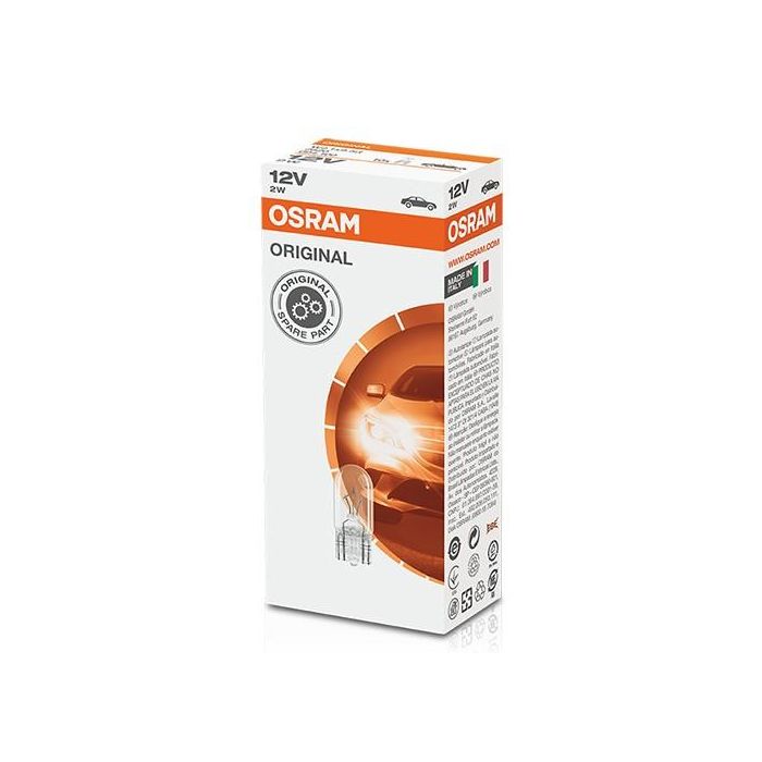 Osram Orginal 2820 W2,1x9,5D 12 V 2 W | 10 Unidades OS2820 Osram Orginal 2820 W2,1x9,5D 12 V 2 W | 10 Unidades OS2820