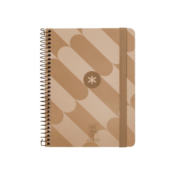 Agenda Espiral Antartik Pattern A6+ 2025 Semana Vista Color Rosa Nude Papel 80 gr 1