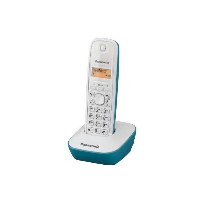 Teléfono Inalámbrico Panasonic Corp. KX-TG1611SPC DECT Blanco Turquesa Ambar Teléfono Inalámbrico Panasonic Corp. KX-TG1611SPC DECT Blanco Turquesa Ambar