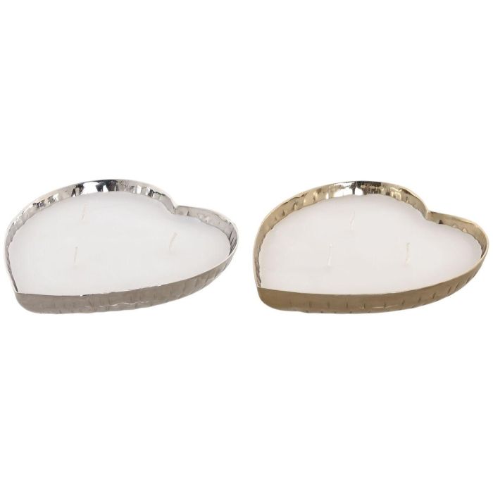 Vela Moderno DKD Home Decor Dorado Plateado 18 x 3.5 x 18 cm (2 Unidades) Vela Moderno DKD Home Decor Dorado Plateado 18 x 3.5 x 18 cm (2 Unidades)