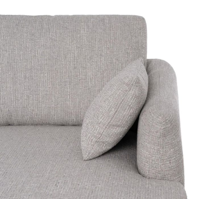 Sofá Chaise Longue Gris Tejido-Madera 240 X 155 X 86 cm