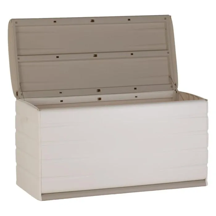 Plastiken Caja con Cerradura 350L Interior/Exterior con Ruedas Beige 1