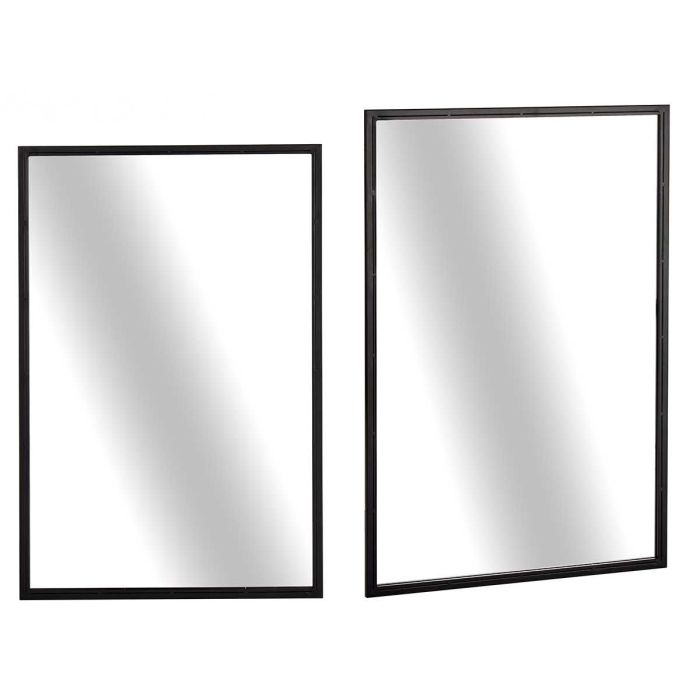 Espejo Rectangular Negro 90 cm Giftdecor - Cristal y Metal Espejo Rectangular Negro 90 cm Giftdecor - Cristal y Metal