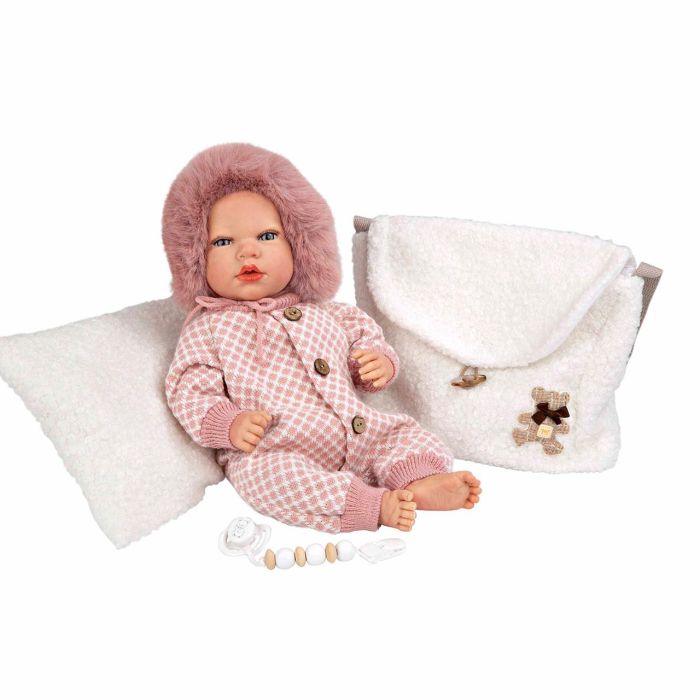 Muñecas Arias Muñeca Reborn Manuela con bolso y cojín, 40 cm, cuerpo blando, para niños +3 años Muñecas Arias Muñeca Reborn Manuela con bolso y cojín, 40 cm, cuerpo blando, para niños +3 años