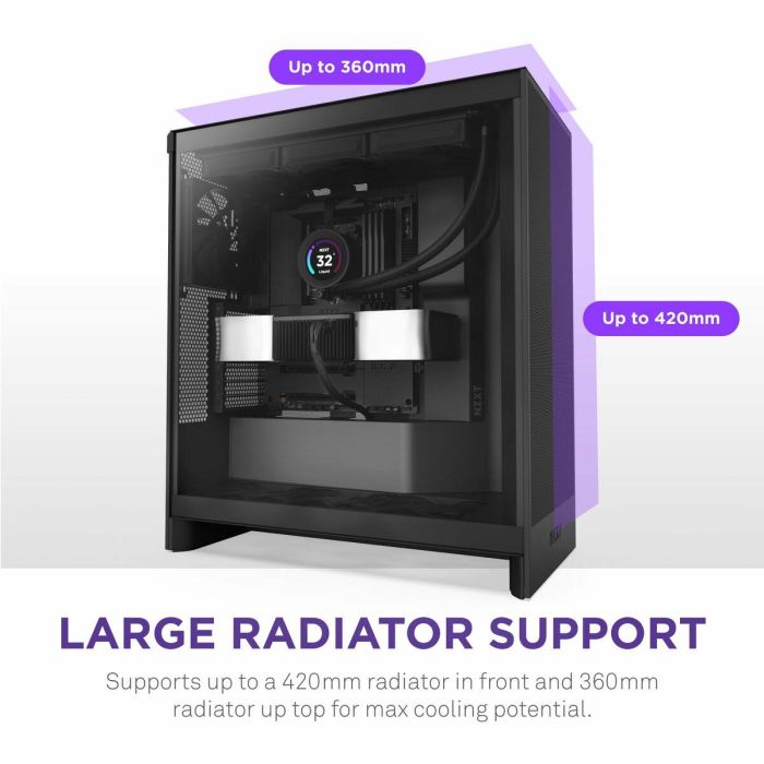 Caja Semitorre ATX NZXT H7 Flow Midi Negro 18 Caja Semitorre ATX NZXT H7 Flow Midi Negro 18