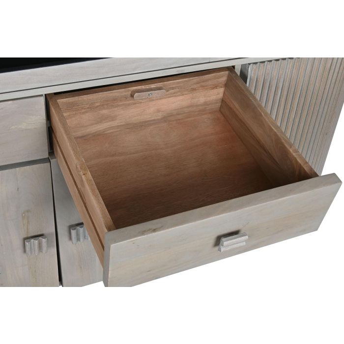 DKD Home Decor Vitrina Sixties Gris Negro 177 x 40 x 180 cm con 6 Puertas y 8 Estanterías 5