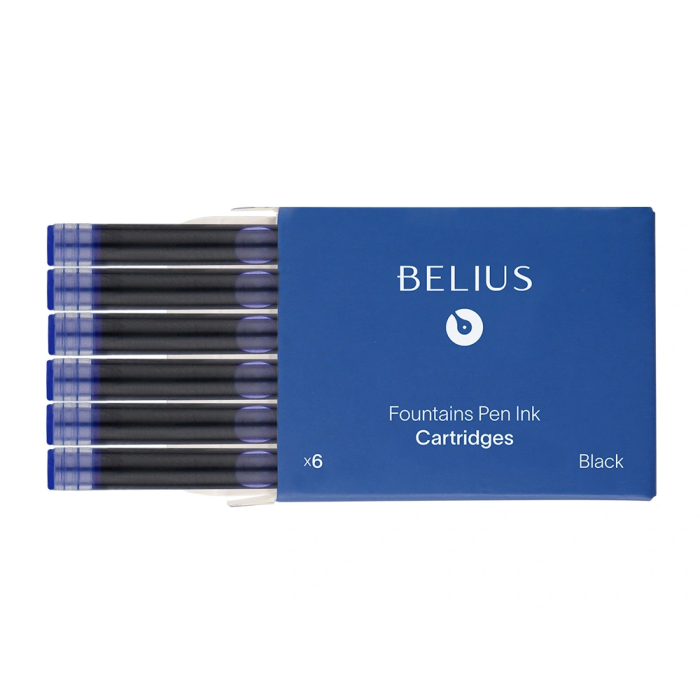 Belius Cartuchos Tinta Estilografica Azul Caja 6 Unidades Made in Germany Formato Estándar Universal 6