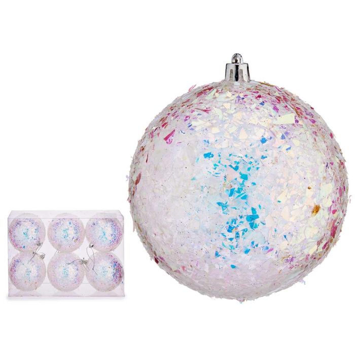 Krist+ Set de 6 Bolas de Navidad Plata 10 cm (12 Unidades) Krist+ Set de 6 Bolas de Navidad Plata 10 cm (12 Unidades)