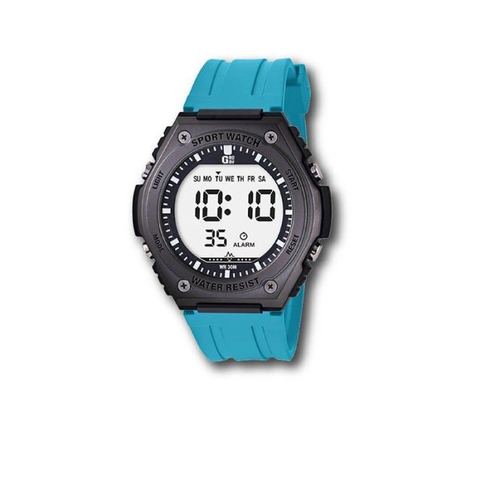 GBody Reloj Digital para Hombre LCD con Luz LED Blanca y Resistencia al Agua WR30, Incluye Estuche