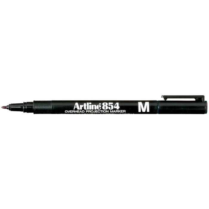Artline EK-854 Rotulador Permanente Punta Redonda 1 mm, Tinta Roja para Proyección y Superficies 1
