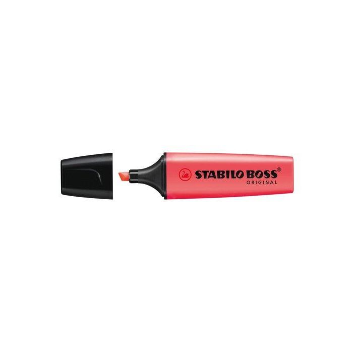 Marcador Fluor Stabilo Boss 70 Rojo 10 unidades