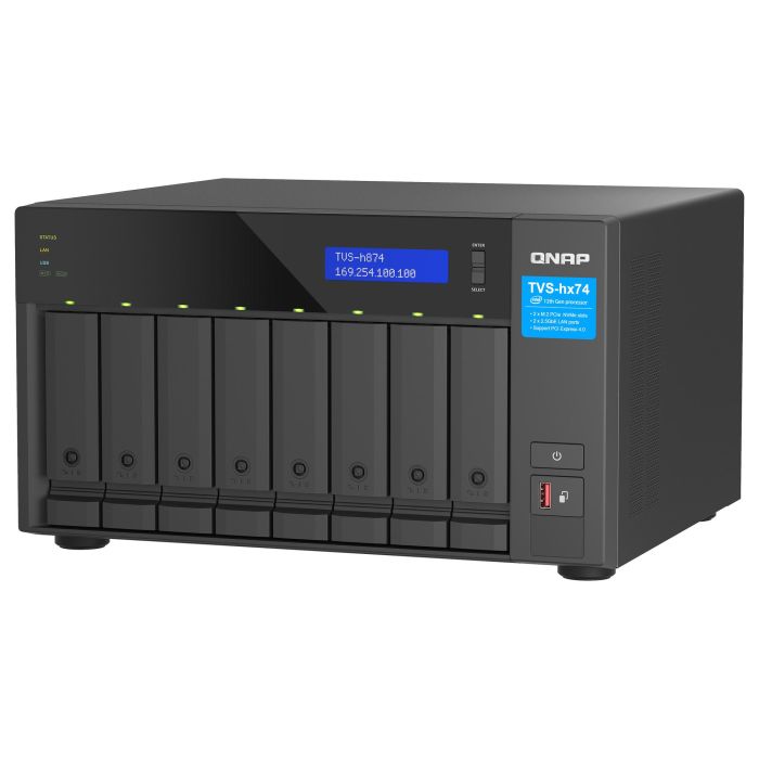 Almacenamiento en Red NAS Qnap TVS-H874-I5-32G Negro Intel Core i5-1240 4 Almacenamiento en Red NAS Qnap TVS-H874-I5-32G Negro Intel Core i5-1240 4