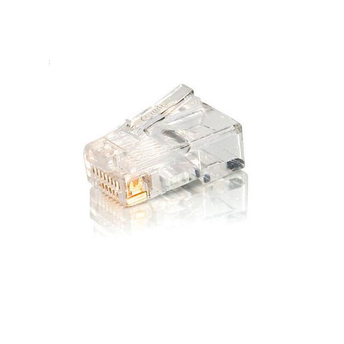 Equip Conectores RJ45 Cat5e Sin Blindaje Contacto Oro para Cable Redondo Kit 100 Unidades Sin Arranque