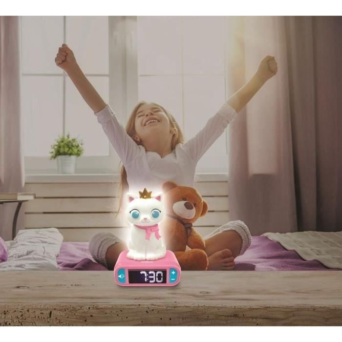 Despertador con luz nocturna de gato 3D y efectos de sonido 2 Despertador con luz nocturna de gato 3D y efectos de sonido 2