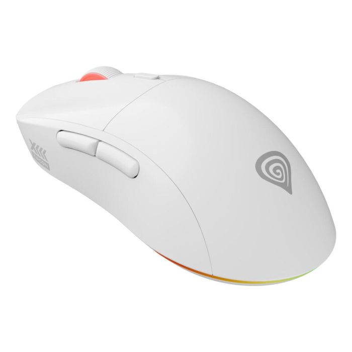 GENESIS Zircon XIII Ratón Gaming Óptico Inalámbrico 26000 DPI, Ambidextro, Switches Intercambiables, hasta 100h Autonomía, Blanco