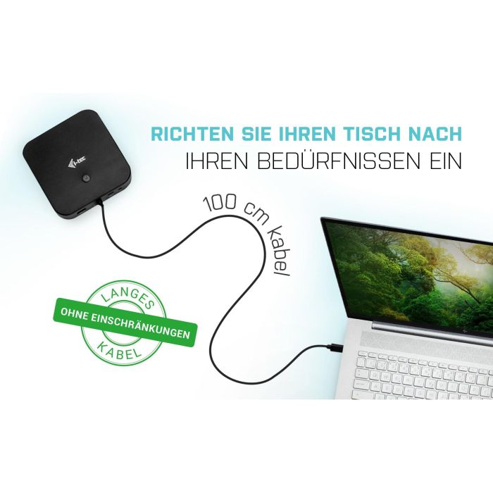 I-Tec Docking Station USB-C HDMI DisplayPort PD100W 9