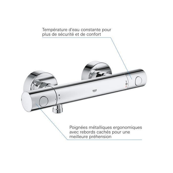Mezclador termostático de ducha - Precision Get THM GROHE - Cromo 5 Mezclador termostático de ducha - Precision Get THM GROHE - Cromo 5