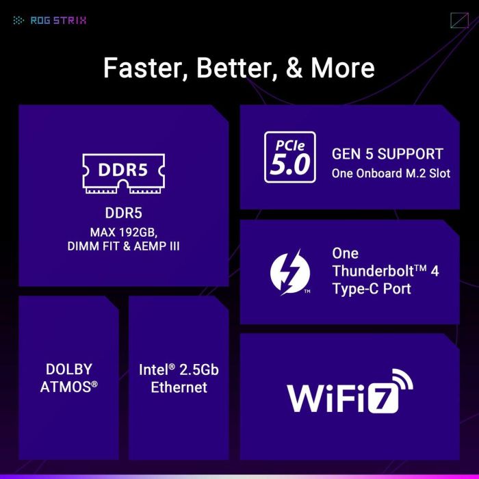 Asus ROG STRIX B860-G GAMING WiFi Placa base Intel B860 LGA 1851 micro ATX 22