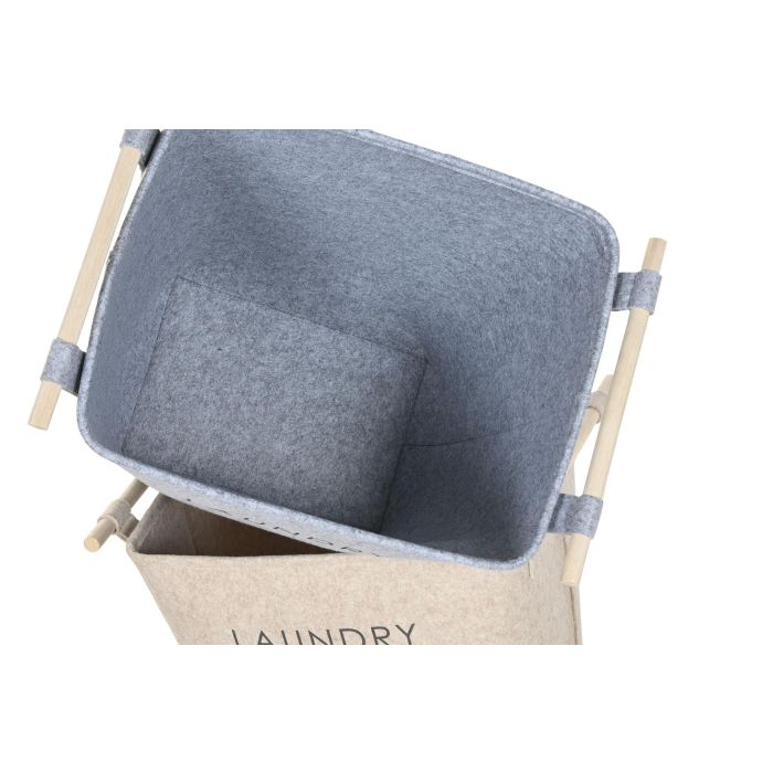 Cesta Ropa Basicos DKD Home Decor Beige Gris 39 x 52 x 53 cm (4 Unidades) 2 Cesta Ropa Basicos DKD Home Decor Beige Gris 39 x 52 x 53 cm (4 Unidades) 2