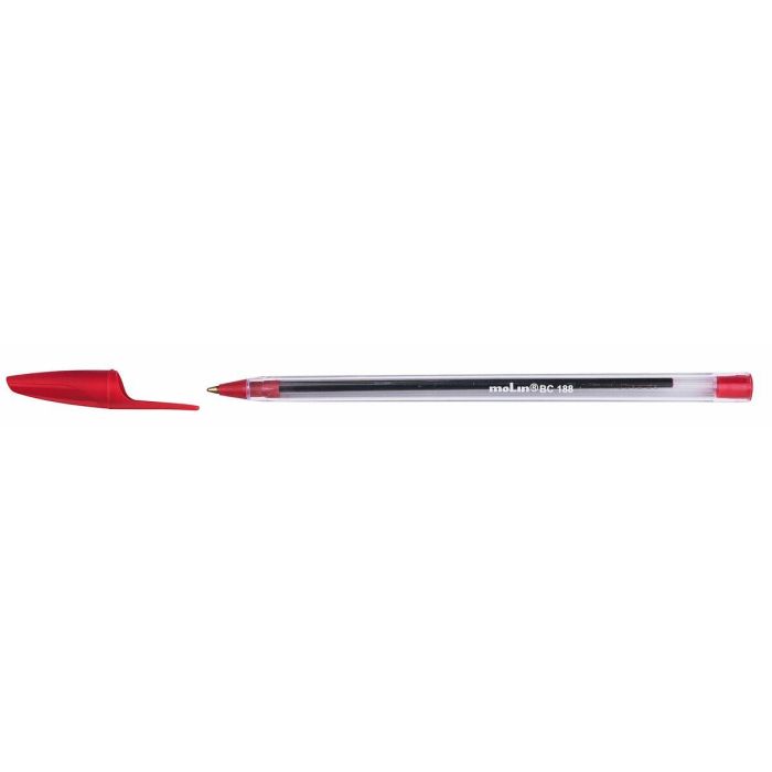 Bolígrafo Molin BC188 Cristal 1 mm Rojo (50 Unidades) 1 Bolígrafo Molin BC188 Cristal 1 mm Rojo (50 Unidades) 1