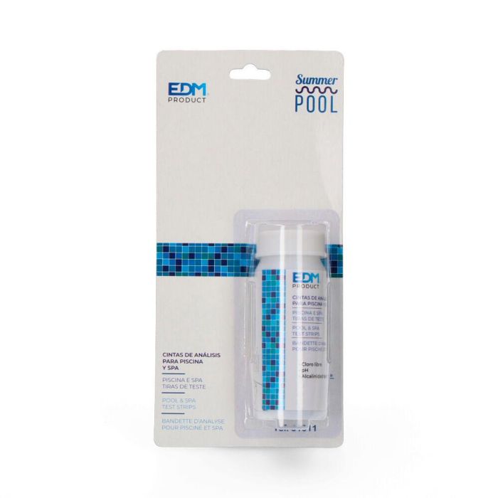 Edm Tiras reactivas test cloro ph alcalinidad 50 tiras 1 Edm Tiras reactivas test cloro ph alcalinidad 50 tiras 1