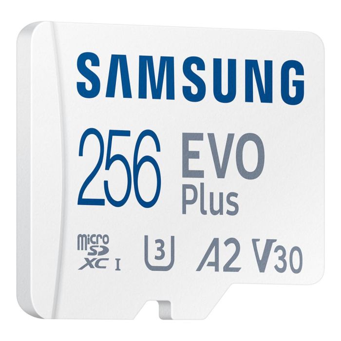 Samsung MB-MC256SA/EU Tarjeta de Memoria microSDXC EVO Plus 256GB Clase 10 A2 V30 con Adaptador SD 160MB/s 2
