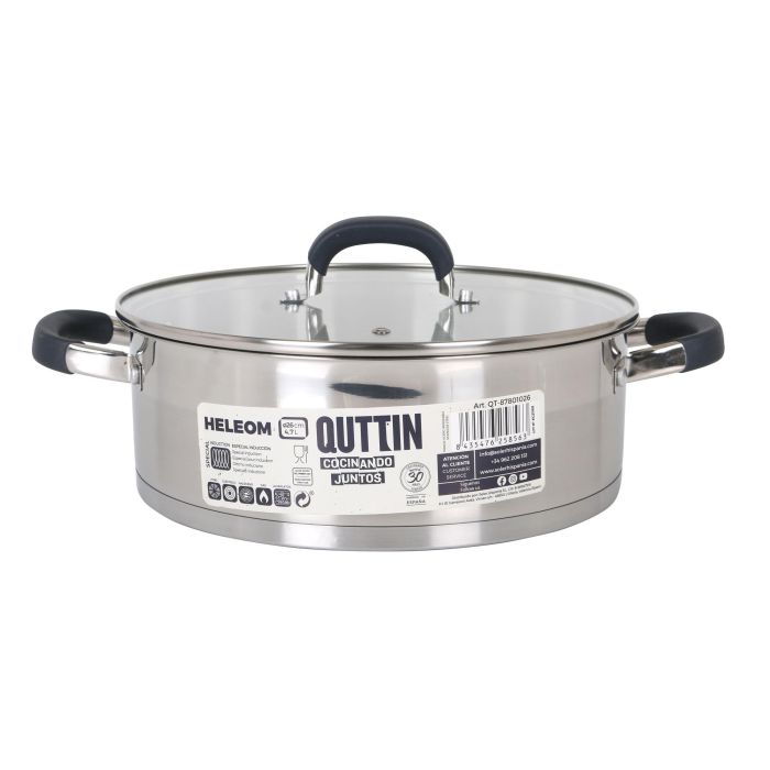 Cacerola de Acero Inoxidable 26 cm 4.7L Quttin (4 Unidades) 4 Cacerola de Acero Inoxidable 26 cm 4.7L Quttin (4 Unidades) 4