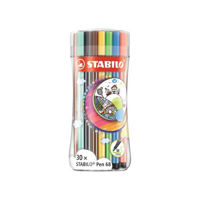 STABILO Pen 68 rotulador Medio Multicolor 30 pieza(s)